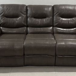 Gray leather Reclining Sofa and loveseat $500 O.B.O