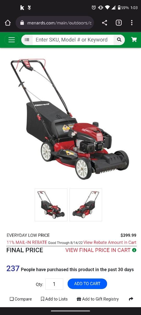 Self Propelled Lawn Mower