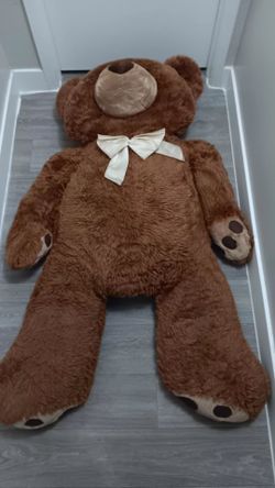LIFE-SIZED TeddyBear, Light brown with Bow