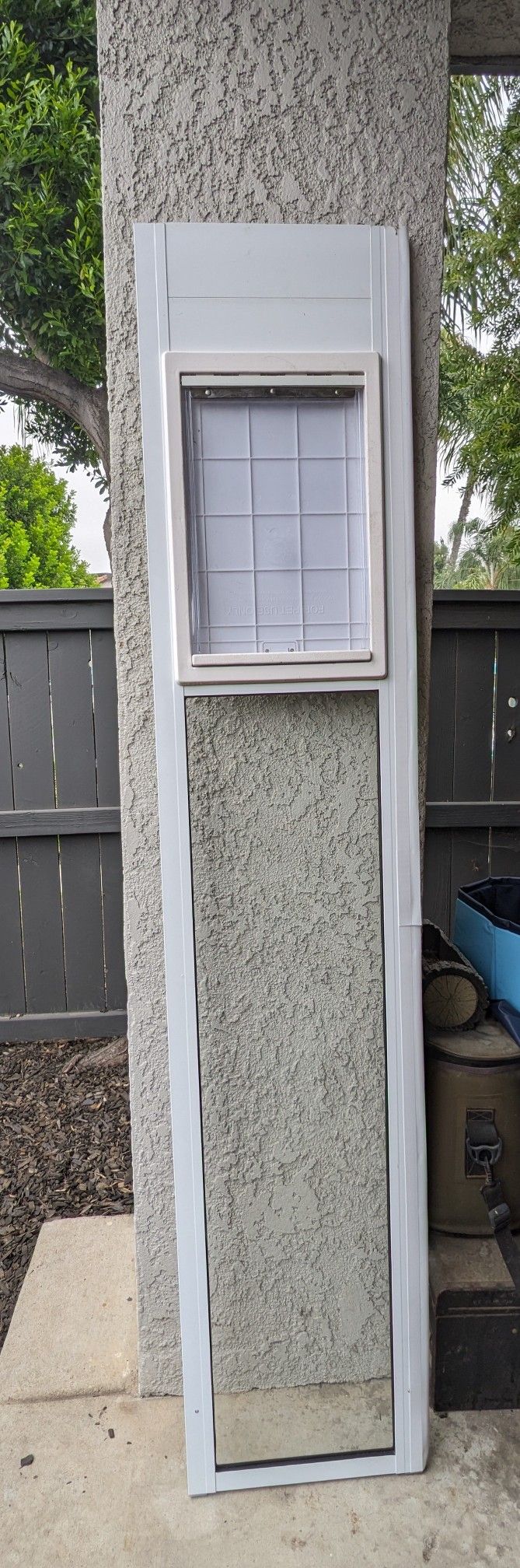 White Pet Patio Door
