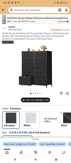 8 drawer dresser