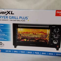 PowerXL Air Fryer Grill Plus Toaster Oven Black 1500 Watts