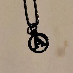 Silver Monogram Initial A Pendant