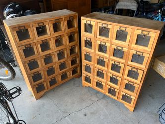 Apothecary custom curio cabinets- two available