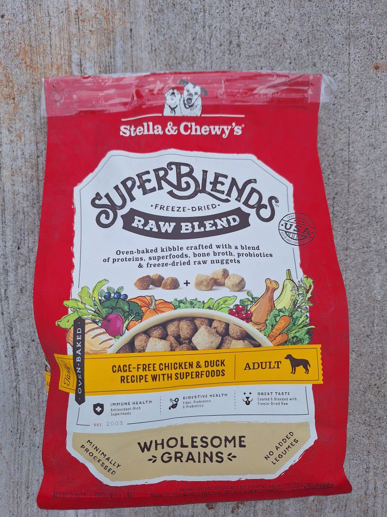 Stella & Chewy's Super Blend Dog Food 2.13 Lbs Bag Chicken Recipe Best By 2025
