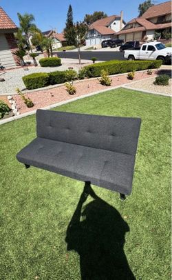 Modern Gray Futon Sofa Bed (Fold Down Couch) $60