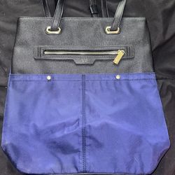 Tutilo Blue/Black Backpack Purse