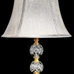 Waterford Lismore Double Globe Fine Crystal Lamp - MINT!