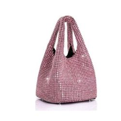 Brand New Pink Rhinestone Evening Purse