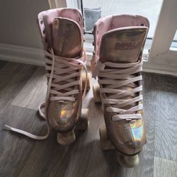 Rose Gold Roller Skates 