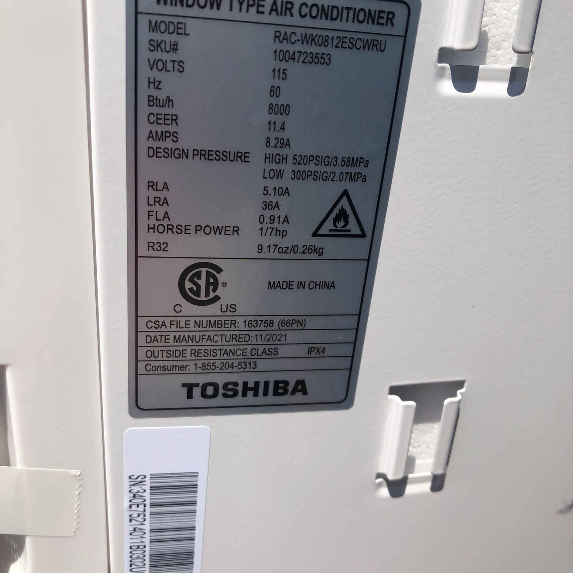 toshiba air conditioner rac wk0812escwru