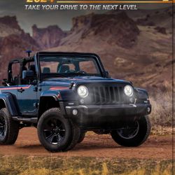 7 Inch LED Halo Headlights with Turn Signal Amber White DRL Compatible with 2007-2017 Jeep Wrangler JK JKU- Black (JK Special Version-2PCS)