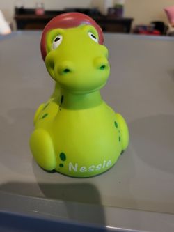 🦕 Nessie Loch Ness Monster Green Rubber Duck Bath Toy – Scotland Souvenir