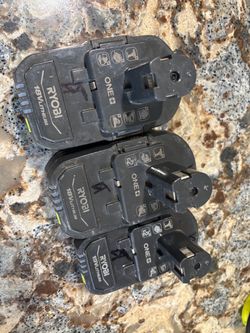 3 Genuine RYOBI ONE+ 18V Lithium-Ion Batteries