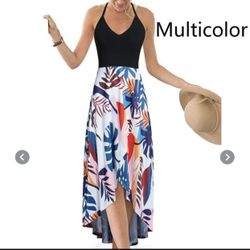 Floral Dress Backless