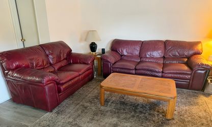 Leather Sofa and Love Seat