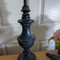 Vintage Distressed Wooden Lamp Base 