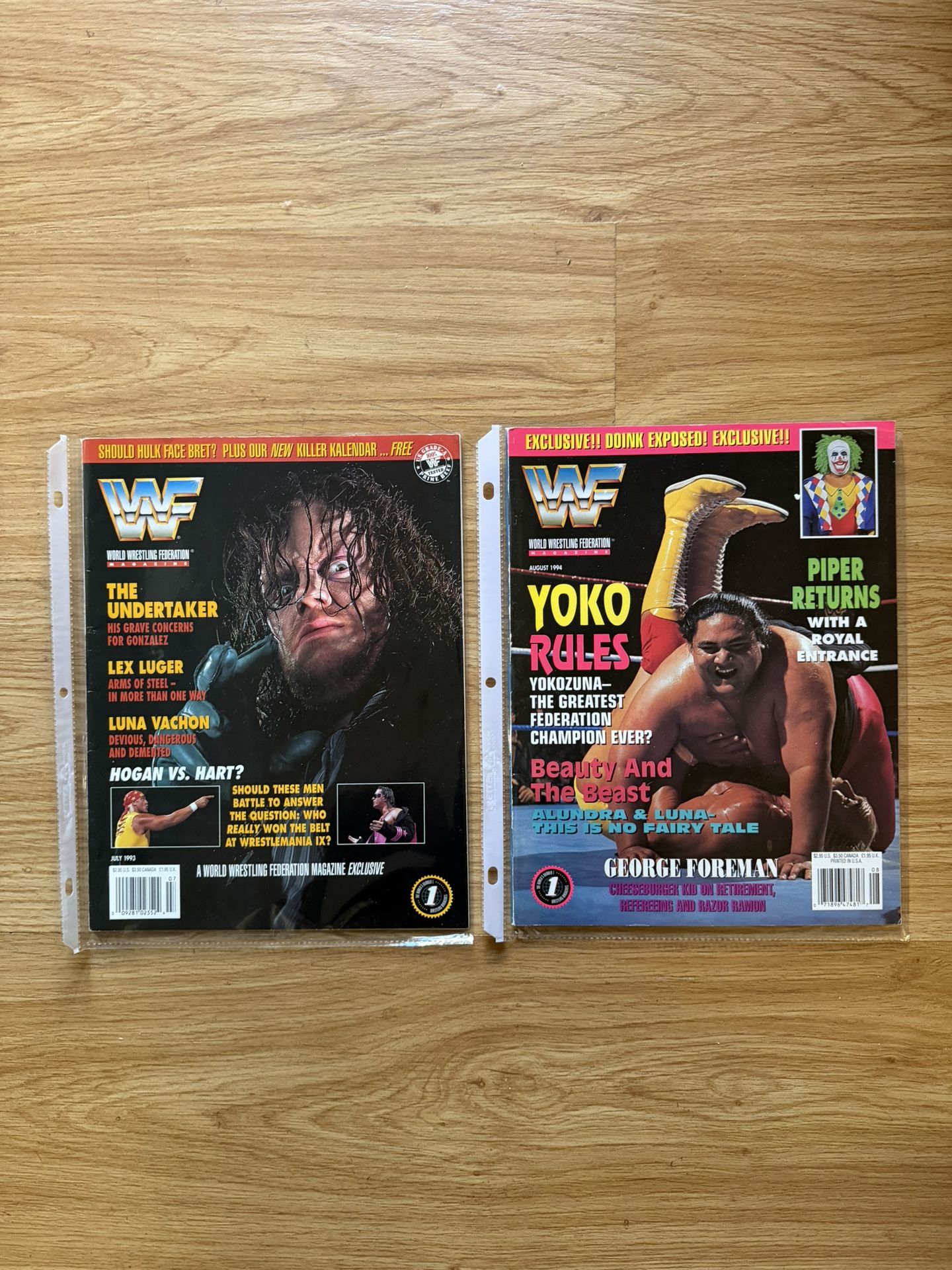 WWF WWE magazine July 1993 & August 1994