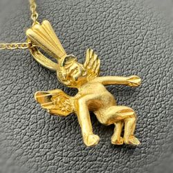Jewelry 14k solid yellow gold religious mystic angel Pendant charm
