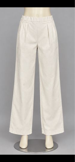 Lou & gray woman’s Wide-Leg Pleated Trousers in Cream