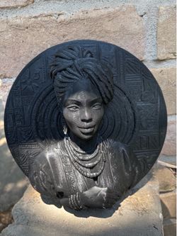 Handmade, 3D printed, African Inspired Woman Wall Art
