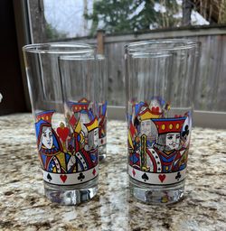 Vintage Libbey Queen King Glasses Set Of 4