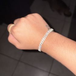 925 silver cuban moissanite 7inch