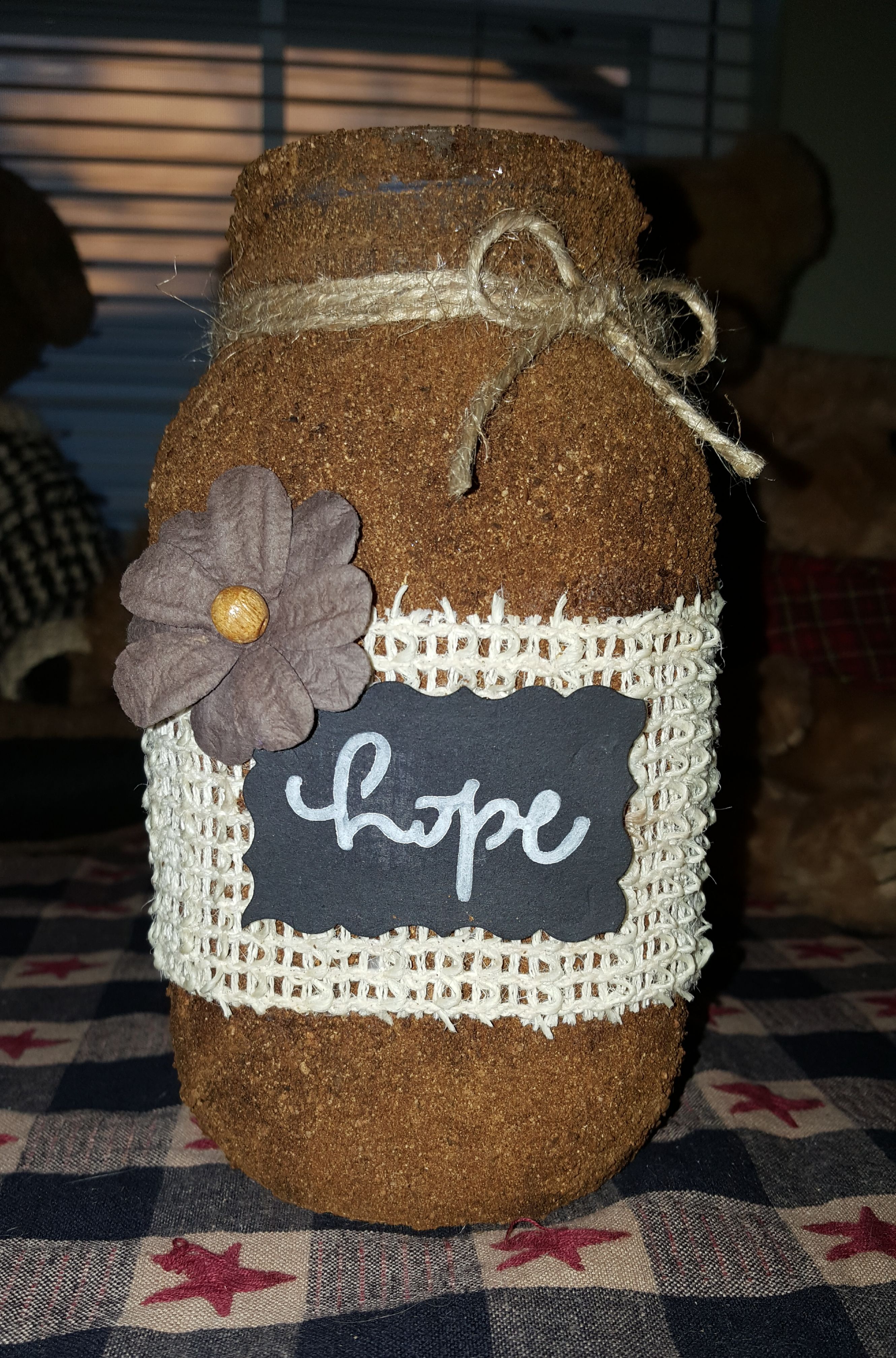 Primitive handmade jar