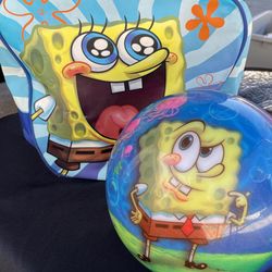 Nickelodeon SpongeBob Kids Bowling Ball + Carrier