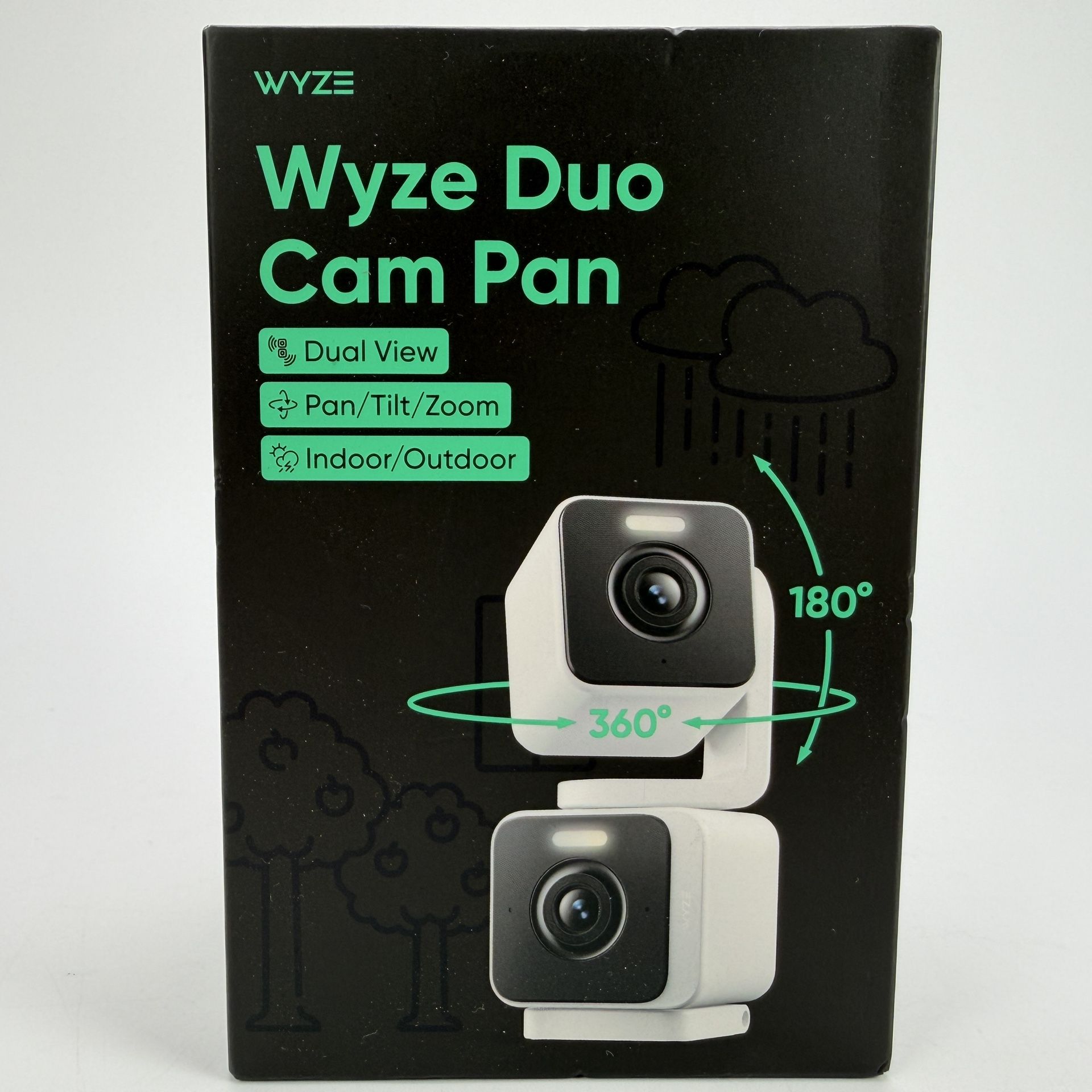 Duo Cam Pan Indoor/Outdoor IP65 2K 360° Pan/Tilt Smart Home Security Camera