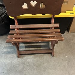 Vintage Kids Wood Bench 