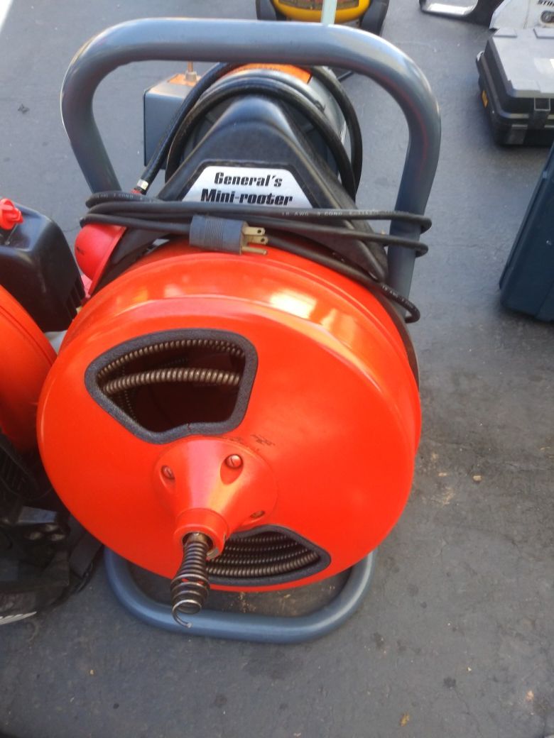 GENERAL MINI ROOTER DRAIN CLEANER 3\8" BY 75FT NO KINKS INNERCORE CABLE WITH TIPS🚦🚨🚦🚨🚦