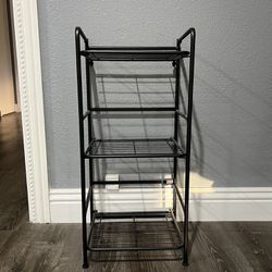 Black 3-Tier Metal Shelf (30.5”H)