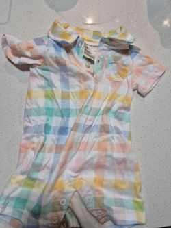 Pastel baby boy romper