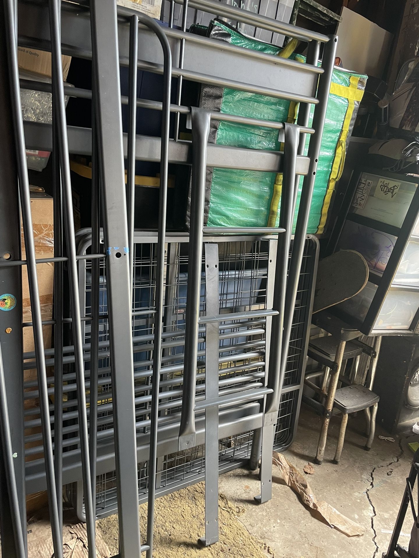 IKEA Twin Bunk Bed Metal Grey
