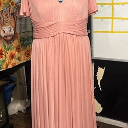 Celebrate DB Studio Peach Maxi Dress Plus Size