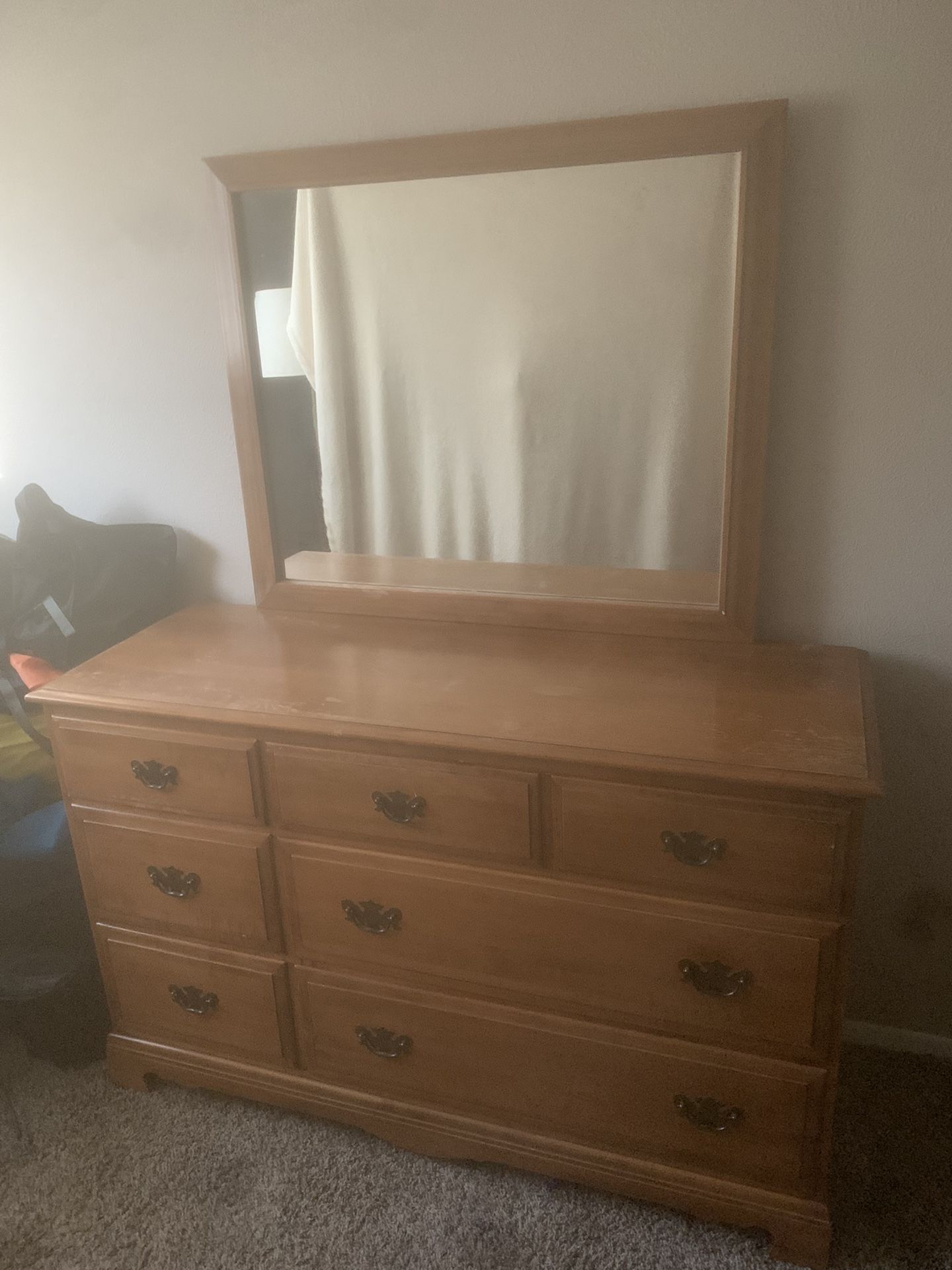 Antique Dresser With Mirror 