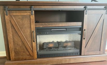 Fireplace tv stand
