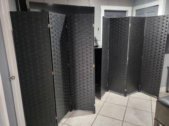 Black woven room divider $50 each or