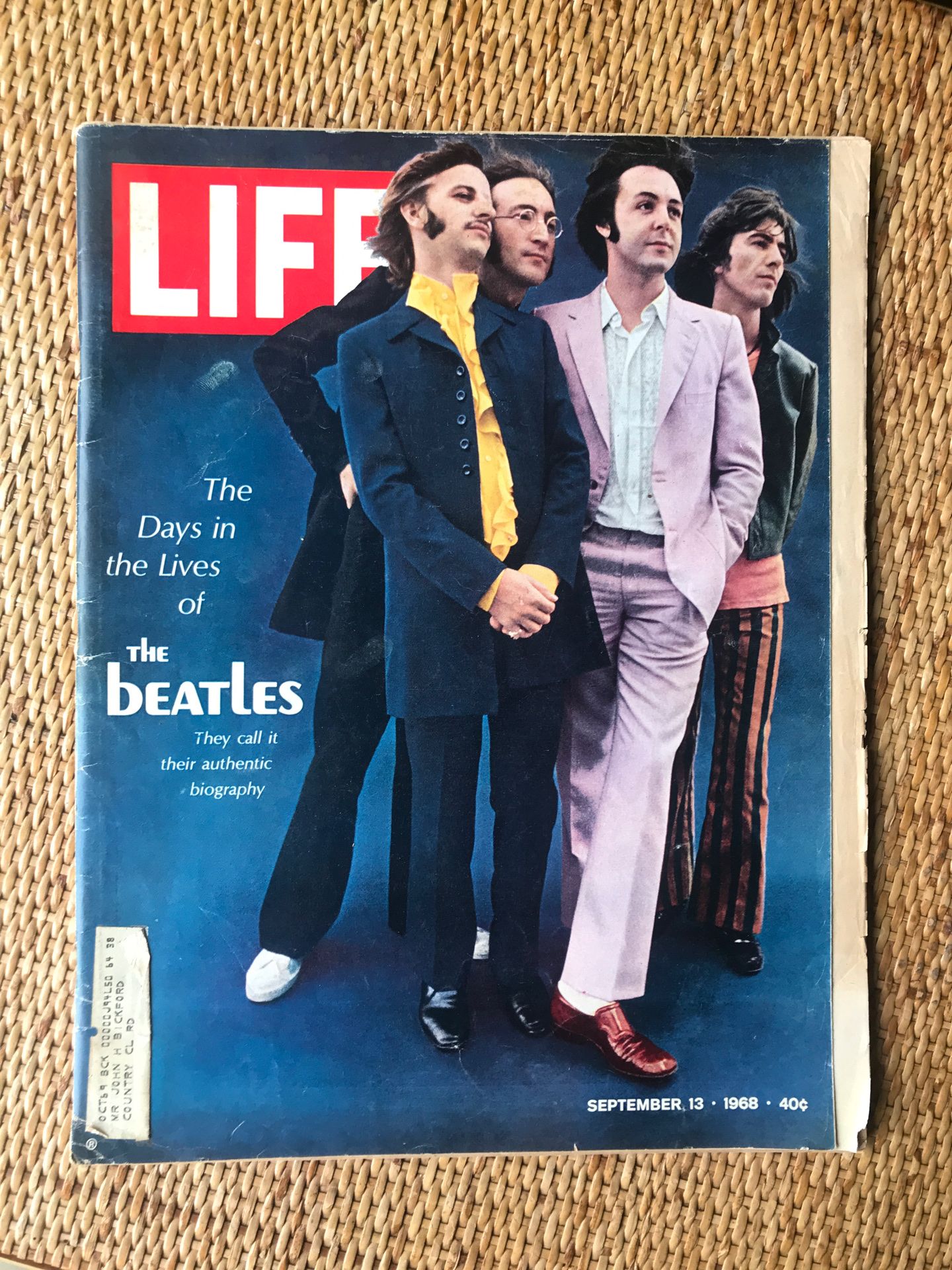 LIFE magazine- Sept 13, 1968 BEATLES