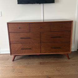 Brown Wood Dresser 