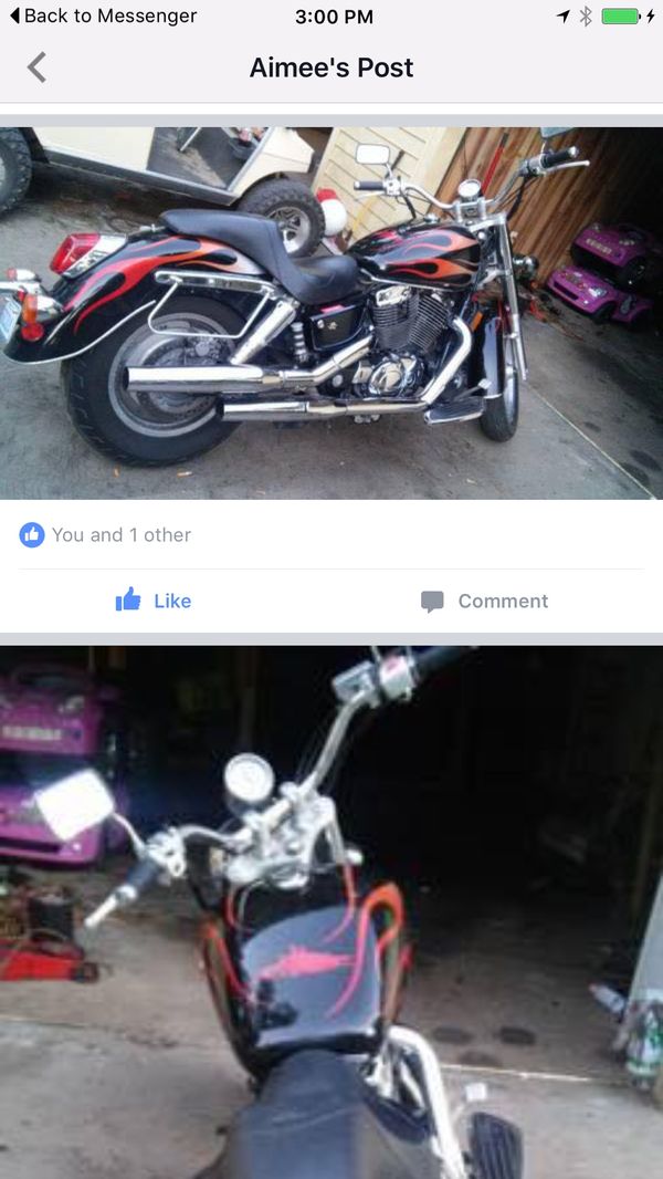 2006 honda shadow 1100 with extras $3000 : must see !!