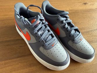 Brand New Nike Air Force 1 Low Grey Orange Sneakers