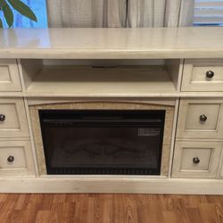 Fireplace tv stand