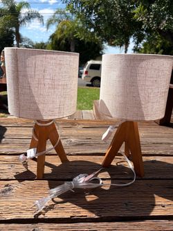 Wood Table Lamps