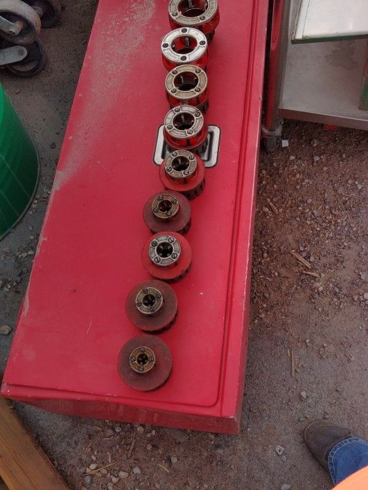 400 Total Set Of 9 Rigid Pipe Threading Dies 1/2 Through 2 Inch for