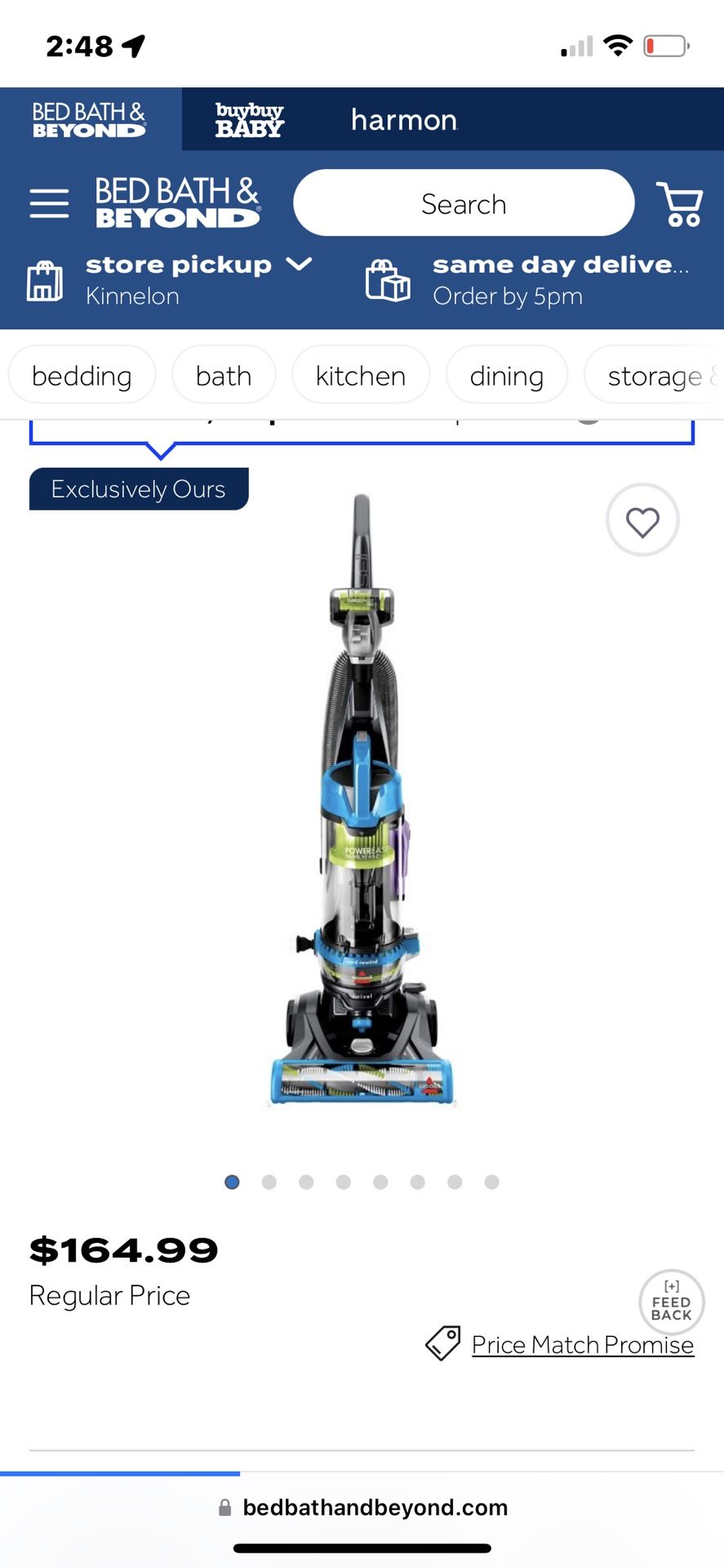 Bissell Powerease Swivel Rewind Pet Vacuum Cleaner Like New Less Than half price