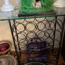 Glass Top Wine Holder