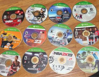 Xbox One sports games: NBA NHL PGA Madden NFL Just Dance 2019 23 2k19 2k23 15 16 RBI Baseball