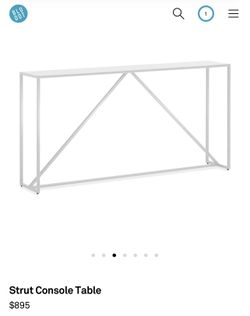 White Bludot strut console - preowned